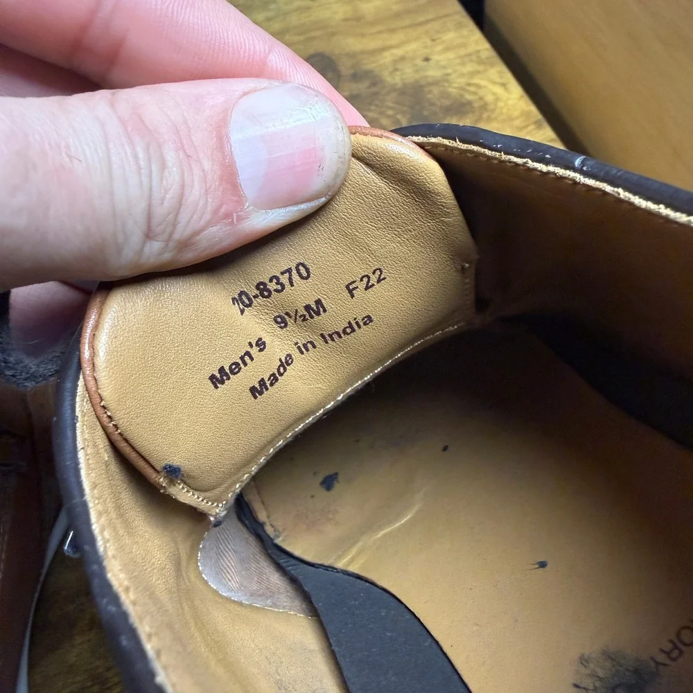 Johnston & Murphy XC4 Prentiss 20-8370 Tan Leather Wingtip Oxford Mens 9.5M